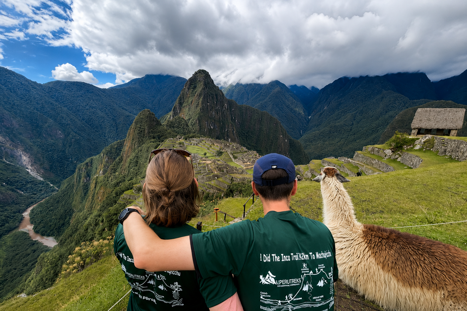 Arrival at the Inca citadel of Machu Picchu