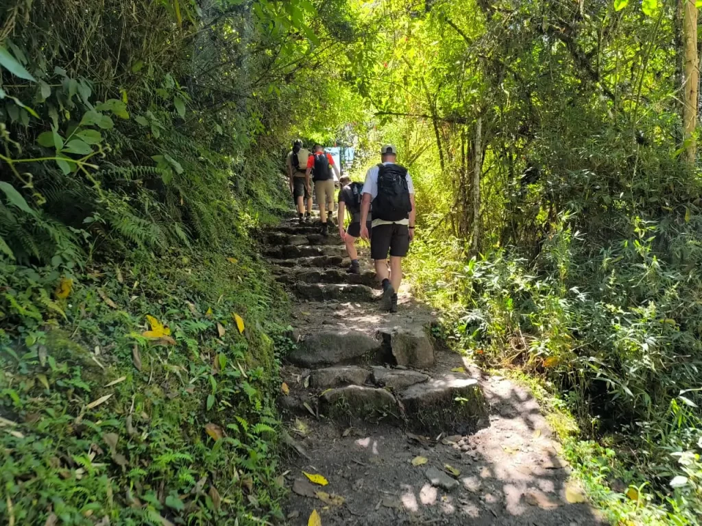 Hike after visiting the Inca site of Wiñay Wayna