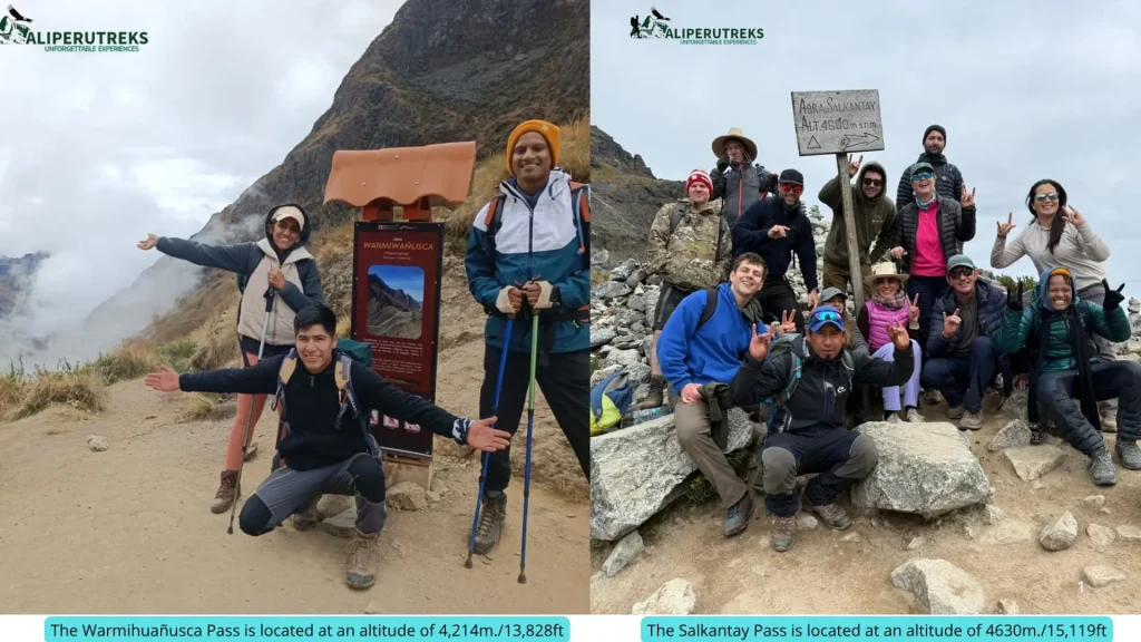 Hiking trails in Peru towards Machu Picchu.