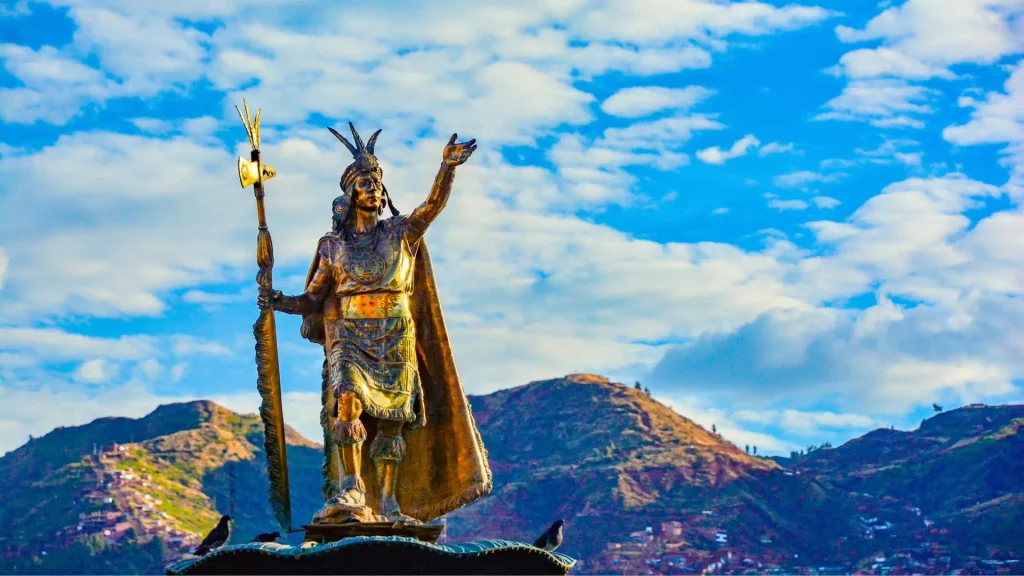 Monument to the Inca Pachacuti, located in the city of Cusco