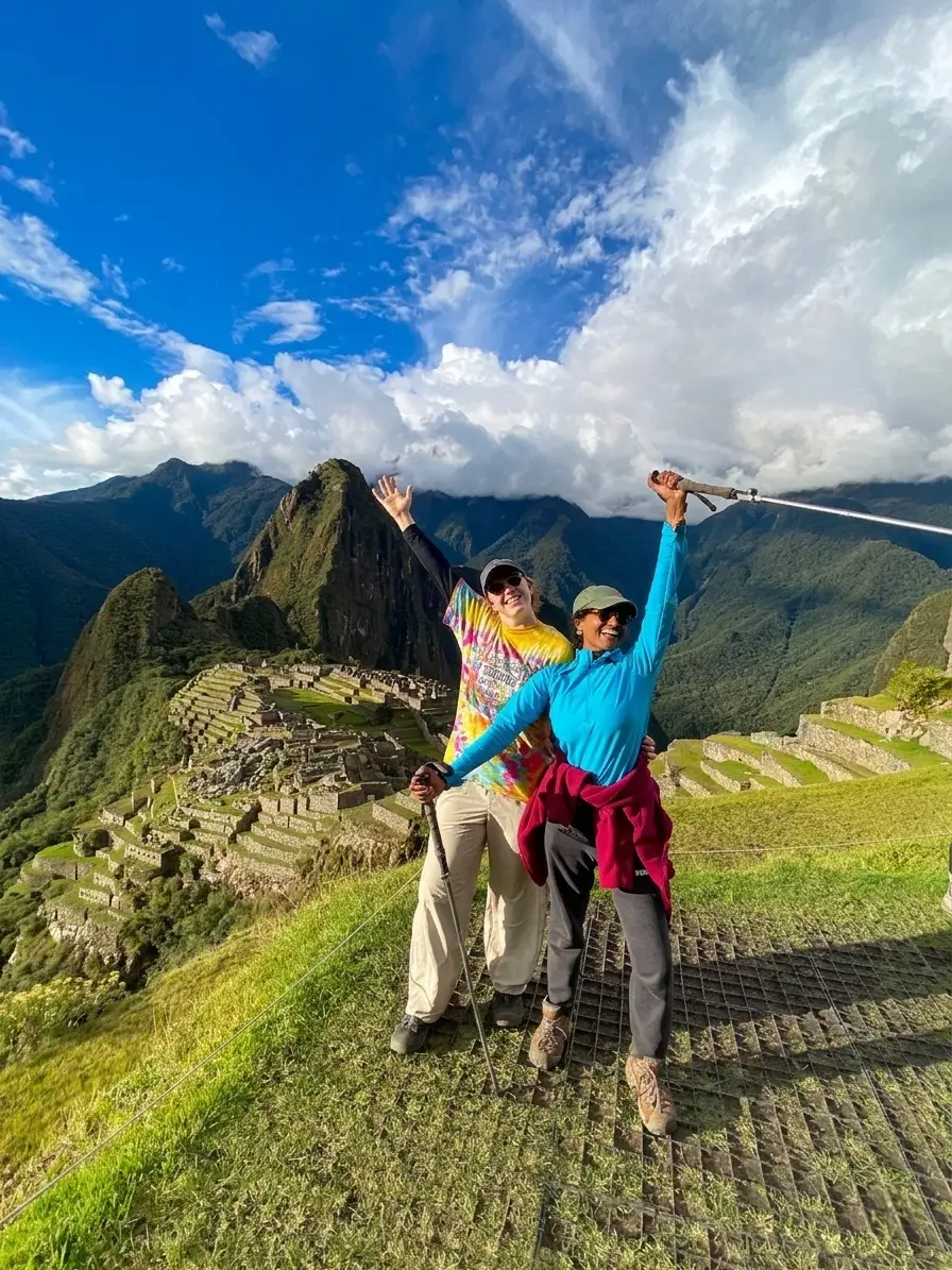 Panoramic view of the Inca citadel of Machu Picchu