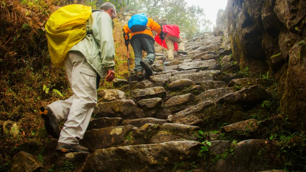 The traditional Inca Trail to Machu Picchu