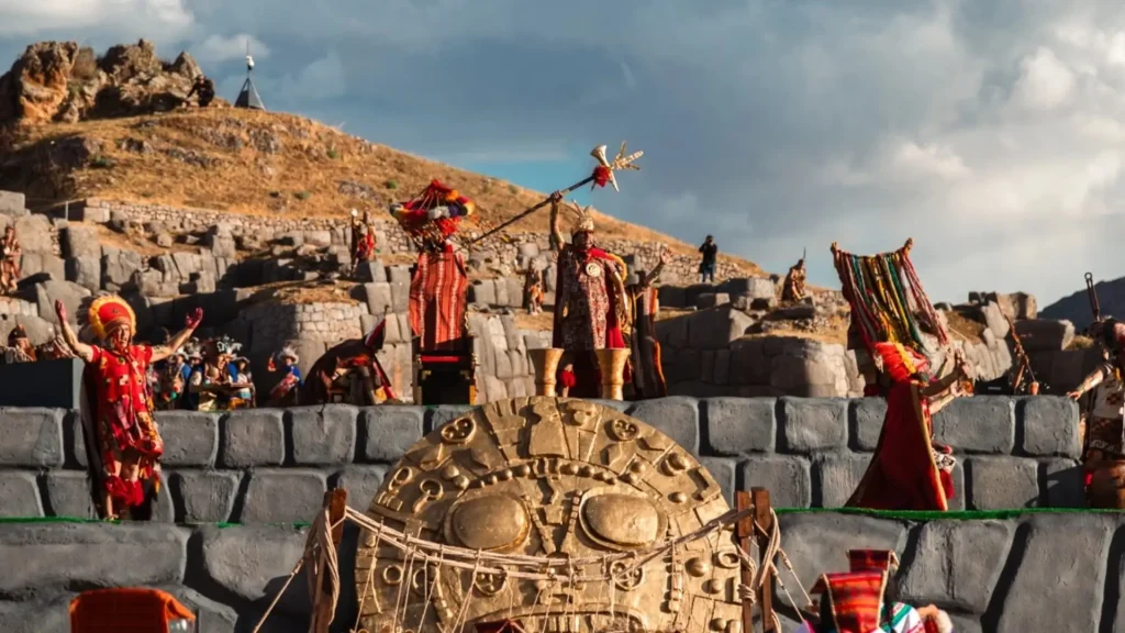 Theatrical recreation of Inti Raymi or Festival of the Sun