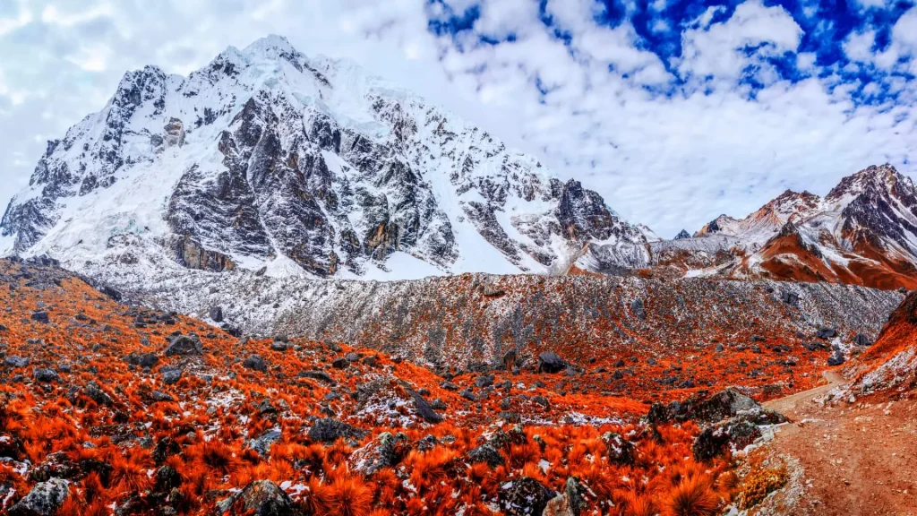 snowy Salkantay in the Peruvian Andes